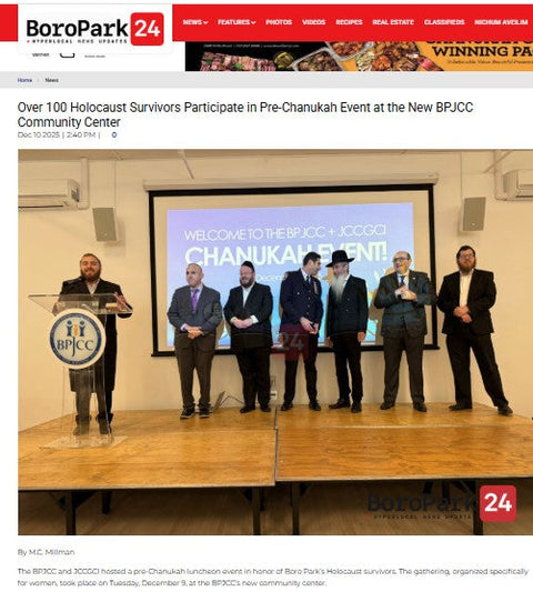 Over 100 Holocaust Survivors Participate in Pre-Chanukah Event at the New BPJCC Community Center