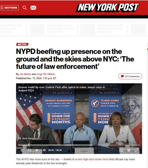 NYPD Beefing up Presence on the Ground and the Skies above NYC: ‘The Future of Law Enforcement’